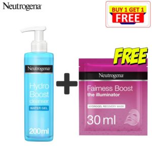 Neutrogena Hydro Boost Cleanser 200ml + Free Fairness Boost Mask