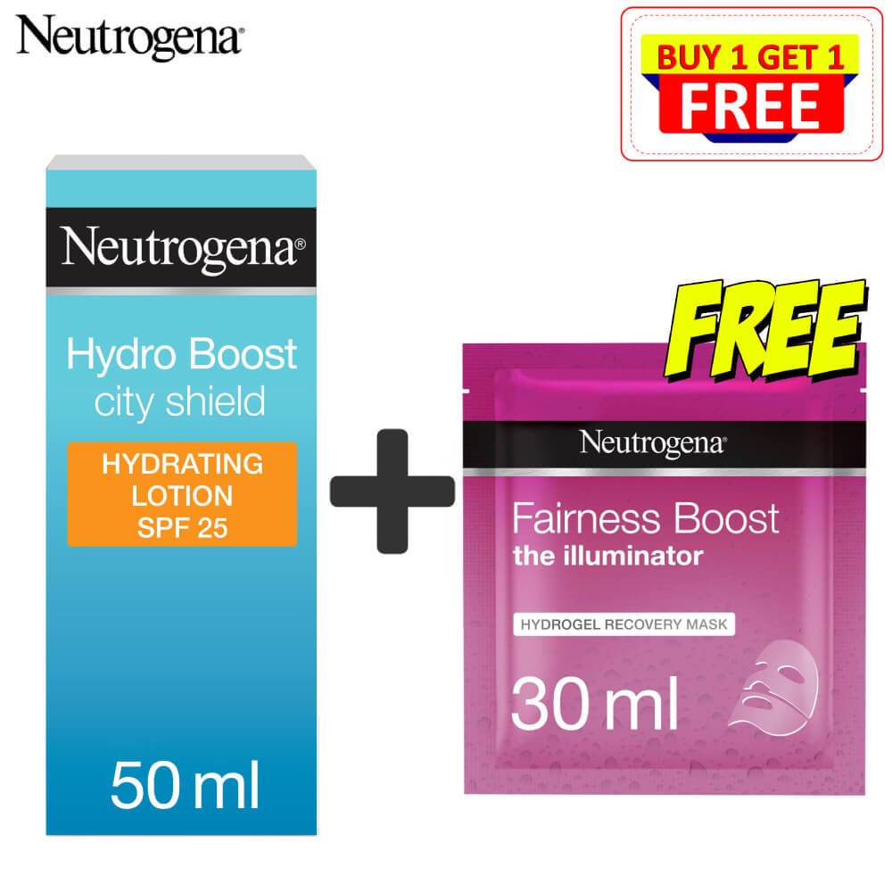 Neutrogena Hydro Boost City Shield Hydrating Lotion + Free Fairness Boost Mask