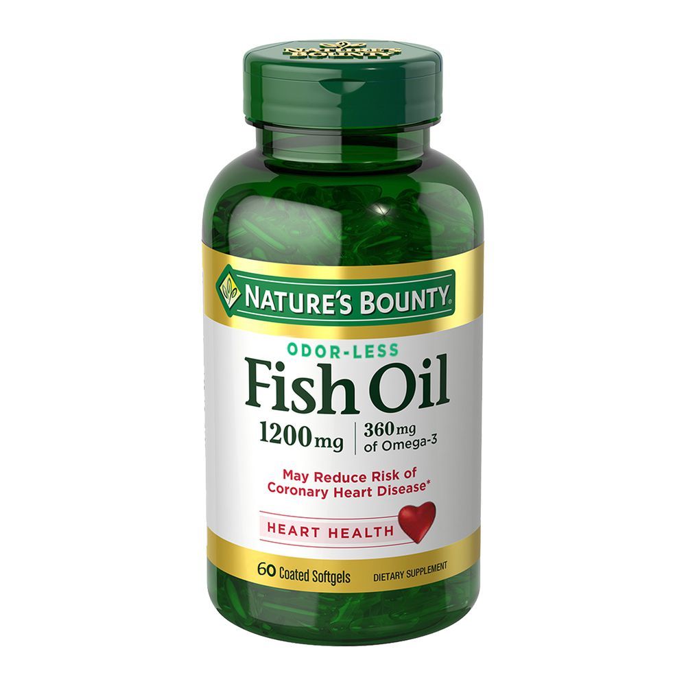 Nature's Bounty Fish Oil 1200mg 60 Coated Softgels